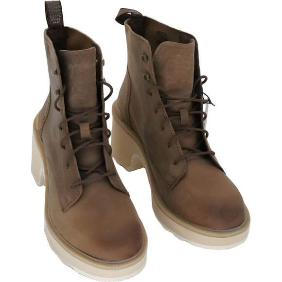 Sorel Hi-Line Heel Lace-Up Lug Boot Umber Ceramic Women's US 10M - Picture 1 of 6